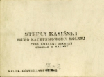 Bilecik wizytowy Stefana Kasiskiego