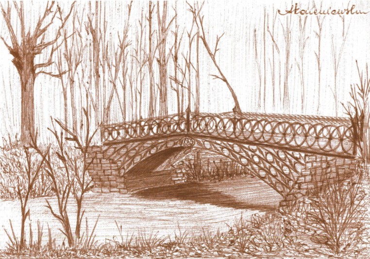 Mostek elazny w parku z 1824 r.